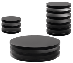 WizKids Deep Cuts - Black Bases 3x20mm/6x25mm/3x50mm